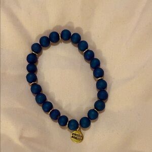Kinsley Armelle Deep Blue Bracelet with Gold Accents